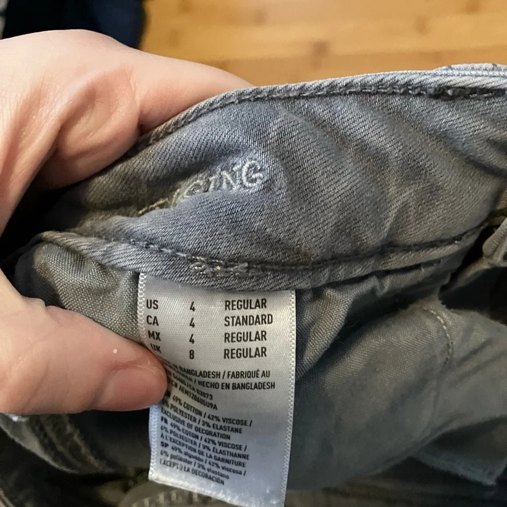 American Eagle grey hi-rise Jegging jeans size 4 - Picture 7 of 10